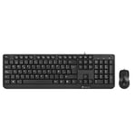 NGS COCOAKIT Set de Clavier Multimédia et Souris Optique avec Câble, 1000dpi, USB (QWERTY Portugais)