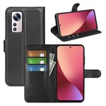 Xiaomi 12 Lite      Pu Wallet Case    [Black]