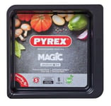 Pyrex Magic Non-Stick Square Oven Cooking Tray Roaster Dish Tray - 24cm x 24cm