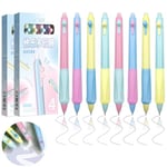 YeahBoom 8 PCS Stylo Effacables,Stylo Gel Effaçable Pointe 0,5 mm,Stylos à encre gel effaçable,Stylos à Bille avec Gomme,Stylo Roller Rechargeable et Ergonomique,pour Enfants, École, Bureau,Noir, Bleu