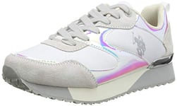 US Polo Association Femme Verona1 Chaussures de Gymnastique, Blanc (Whi 001), 40 EU