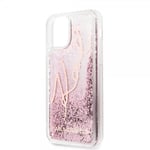 Karl Lagerfeld iPhone 11 Pro Suojakuori Glitter Signature Cover RoseKeltainend