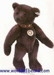 Steiff 038754 Classic Teddy Bear Jointed Burgundy Alpaca LE With Growl