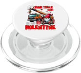 My Crane Truck Is My Valentine Driver Team Gnome Cute Hearts PopSockets PopGrip for MagSafe