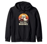 Cute Ghost Book Read More Books Funny Teachers Halloween Zip Hoodie