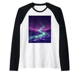 Mystical Cosmic River: Ethereal Galaxy Art For Stargazers Raglan Baseball Tee