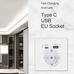 Wall EU Standard Charging Port Dual USB Plug Power Socket Electrical Socket