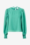 Vila - Blus viJessa O-neck L/S Top - Grön