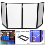 Scrim White Foldable Disco DJ Lighting Screen 4 Panel Facade Deck Stand Booth