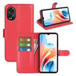 Oppo A18      Pu Wallet Case    [Red]