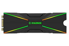 Xilence M2SSD.B.ARGB Refroidisseur SSD M.2 2280 PCIe NVMe/SATA, 3PIN ARGB 5V, Installation Facile, conçu pour Gaming/Streaming/Rendering, Passif, avec éclairage LED ARGB, Noir