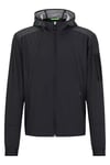 BOSS Mens J Neon Patterned-Trim Hooded Jacket in Mixed Materials