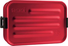 Sigg - Lunch Box Aluminium - Metal Box Plus - Avec Compartiments - Design Primé - Étanche - Extrêmement Légère - Sans BPA - Rouge - Taille S - 170 x 117 mm