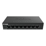 D-Link - 8 ports Netværks Switch - 10/100/1000 Mbps