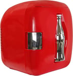 Coca Cola Coke Mini Fridge For Bedrooms 7.9L Small Fridge 12 Can Table Top Fridge Mini Fridges For Snacks Lunch Food Drinks Beverages Home RV Car & Travel 12v Portable Personal Cooler Warmer, Red