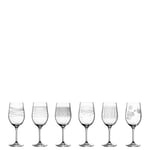 Leonardo Casella 061799 Lot de 6 verres à vin, calices à pied, convient au vin rouge et blanc, avec motifs, passent au lave-vaisselle, résistant aux chocs, 430 ml