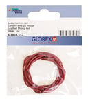 Glorex 6 3803 552 - Lanière en cuir, rouge 2mm/1m