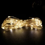 100 LED 5m Premier MicroBrights Indoor Outdoor Christmas Multi Function Battery Operated Lights with Timer on Pin Wire in Warm White