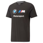 Puma T-Shirt Homme - Bmw Motorsport Ess Logo Tee, Coton, Col Rond, Logo, Court, Uni Noir L (Large)