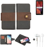 wallet case for Samsung Galaxy XCover 5 + earphones bookstyle cover pouch