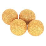 Christmas Glitter Balls Chic Baubles New Year Ornament Yellow