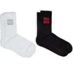 Hugo Boss 2 Pack QS Gift Lurex CC White/Black Sport Socks 001 50524850