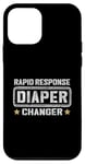 iPhone 12 mini Funny Diaper Changer Newborn Dad On Duty Expecting Baby Mom Case