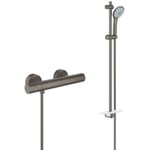 Ensemble de douche complet 3 jets +Mitigeur thermostatique douche, Brossé (34065AL2-SET)