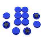 Medium Blue Planning Office Magnets for Fridge, Whiteboard, Noticeboard, Filing Cabinet - Pack of 12