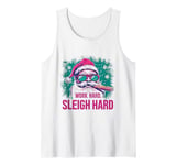 Funny Santa Work Hard Sleigh Hard Sleigher Christmas Cigar Tank Top