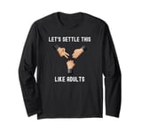 Funny Rock Paper Scissors Cute Old-School Decision Games Long Sleeve T-Shirt