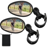 irror 360 graders justerbar säker roterbar styrspegel cykel spegel cykling backspegel stöttålig akryl konvex spegel backspegel Black 2