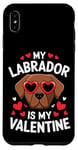 iPhone XS Max Chocolate Labrador My Valentines Hearts Day Dog Mom Dad Case