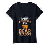 Womens Bear Hunting Funny Wildlife Animals Hunt V-Neck T-Shirt