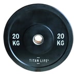 Gummiklädd viktskiva Titan Life Pro Bumper Plate Rubber - 20 kg