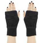 ALLY-MAGIC Winter Fingerless Gloves, Women Soft Thermal Gloves Warm Knit Half Fingers Mittens Ladies Thicken Plush Thumb Hole Wrist Warmers Gloves for Women Girls Running Skiing Gifts Y7LZCST