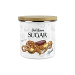 Dark Brown Sugar Storage Canister - Airtight Bakery Ingredients Enamel Jar