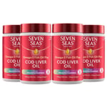 Seven Seas Cod Liver Oil Plus Multivitamins Omega3 Fish Oil Pack 4 x 90 Capsules