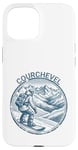 Coque pour iPhone 15 Courchevel France Snowboard Snowboarder