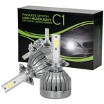 Ecd Germany - 2 x Ampoule led Halogène H7 6000K kit de phare pour remplacement lampe véhicule de rechange