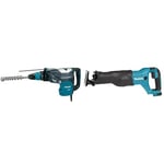 PERFO-BURINEUR MAKITA SDS-MAX 1510 W 52 MM - HR5202C & Scie sabre sans fil 18V LXT (Machine seule) dans coffret - MAKITA DJR186ZK