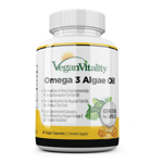 Vegan Omega 3 Algae Oil Capsules. 400mg DHA 2 Months Supply Fish Free Vegetarian