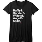 Ladies Character Names Buffy The Vampire Slayer Shirt