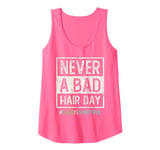 NEVER A BAD HAIR DAY Bald Beautiful Breast Cancer Survivor Tank Top