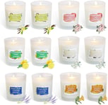YIHANG Scented Candles, Soy Wax Aromatherapy Glass Candle Gift Set, Lemon, Lavender, Rose ，Jasmine，Vanilla，Bergamot, Pack of 12