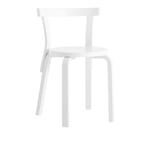 Artek - Chair 68, White lac, White lac - Ruokapöydän tuolit - Alvar Aalto - Valkoinen - Puu