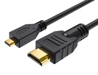 Micro HDMI Cable for Raspberry Pi 4, Ancable 1.5M 4K Micro hdmi Cable Supports Ethernet, 3D and Audio Return, Compatible with GoPro Hero