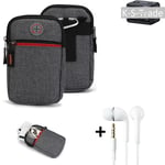 Holster + earphones for Samsung Galaxy A8 (2018) Belt Pouch