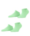 ESPRIT Women's Uni 2-Pack W SN Cotton Low-Cut Plain 2 Pairs Trainer Socks, Green (After Eight 7134), 2.5-5