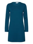 Viarmer O-Neck L/S Dress - Noos Kort Klänning Blue Vila